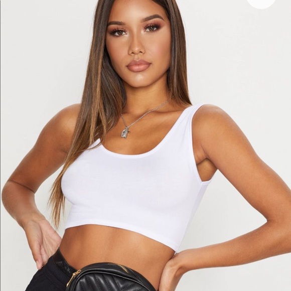 PrettyLittleThing Tops - Pretty Little Thing White cropped tank top